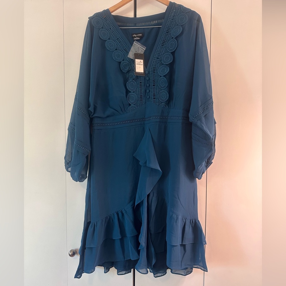 City Chic Teal Dress